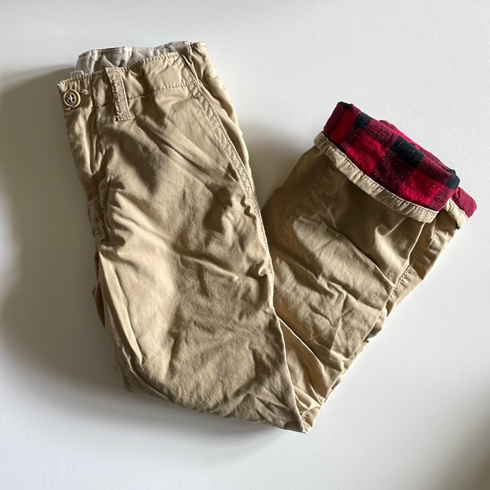 GapKids Boys Youth Size 8 Flannel Lined Cargo Pants